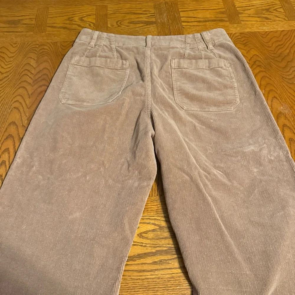 Quince Corduroy Wide-Leg Crop Pants in Light Brown Sz 14 Elevated Basics - Picture 11 of 14